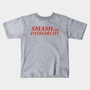 smash the patriarchy vintage typography Kids T-Shirt